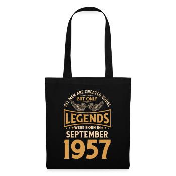 Birthday The Legends were born in September 1957 g - Tote Bag - black - Front