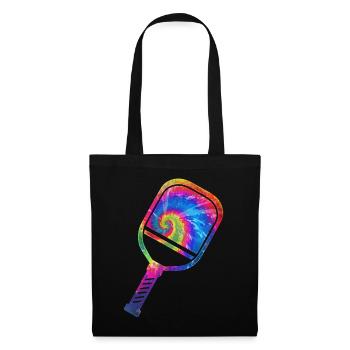 Pickleball Paddle Tie Dye Retro - Tote Bag - black - Front