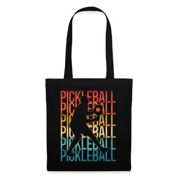 Pickleball Rétro Vintage - Sac en tissu - noir - Devant
