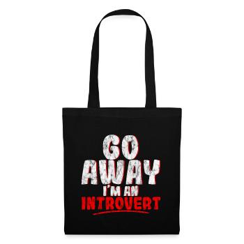 Go Away I'm An Introvert 3 - Stoffbeutel - Schwarz - Vorne