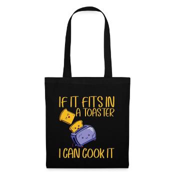 If It Fits In A Toaster, I Can Cook It - Stoffbeutel - Schwarz - Vorne