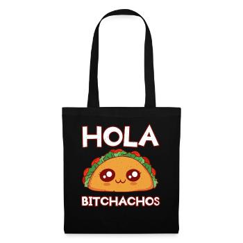 Hello Cute Kawaii Face Anime Vibes Taco - Stoffbeutel - Schwarz - Vorne