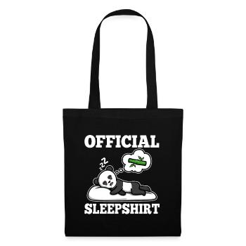 Chemise de nuit officielle Panda - Sac en tissu - noir - Devant