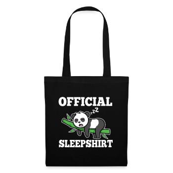 Official sleepshirt Panda - Stoffbeutel - Schwarz - Vorne