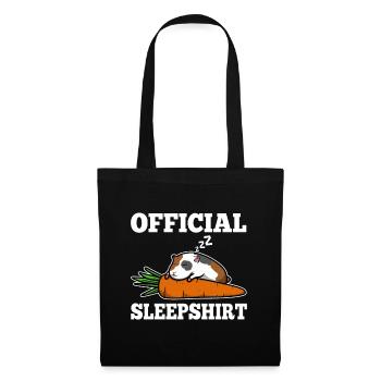 Chemise de nuit officielle Cochon d’Inde - Sac en tissu - noir - Devant