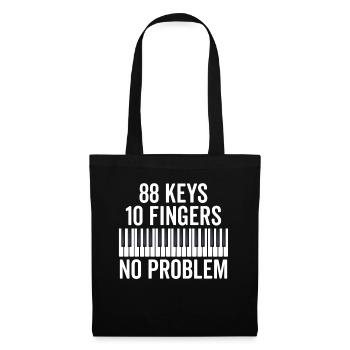 Funny Piano Player Teacher 88 Keys Piano Lover - Tote Bag - black - Front