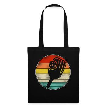 Pickleball Rétro Vintage - Sac en tissu - noir - Devant