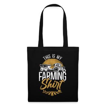 Farming Farmer Tracteur Vintage - Sac en tissu - noir - Devant