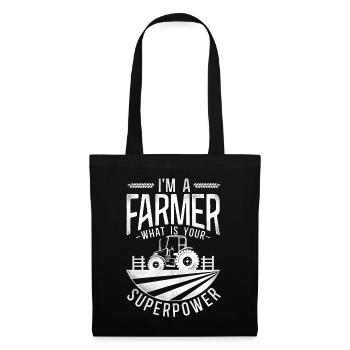 Farming Farmer Tractor Vintage I'm - Tote Bag - black - Front