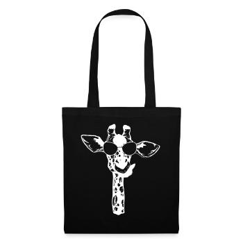 Giraffe With Sunglass Giraffe Lover Zoo Animal Fun - Tote Bag - black - Front