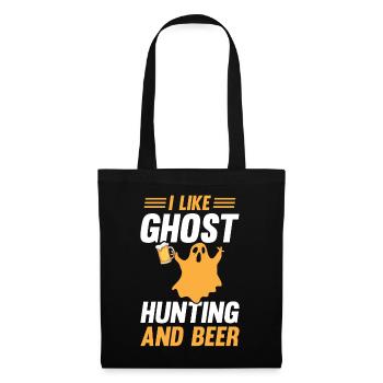 Drôle de fantôme J’aime la chasse aux fantômes et la bière - Hallow - Sac en tissu - noir - Devant