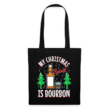 Mon de Noël est le bourbon - Sac en tissu - noir - Devant
