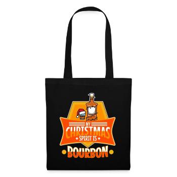 Mon de Noël est le bourbon - Sac en tissu - noir - Devant
