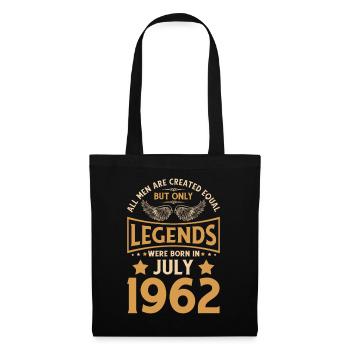 60e anniversaire 60 légendes sont nées en juillet 1962 - Sac en tissu - noir - Devant