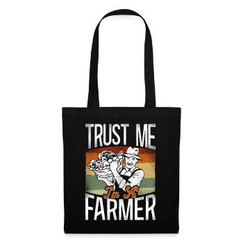 Farming Farmer Tracteur Vintage - Sac en tissu - noir - Devant