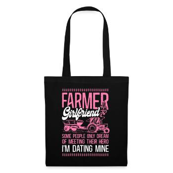 Farming Farmer Girl Tractor Farmer - Tote Bag - black - Front