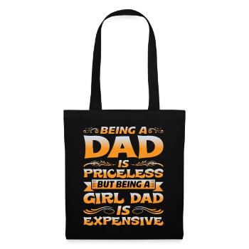 Être une fille papa coûte cher 1 - Sac en tissu - noir - Devant
