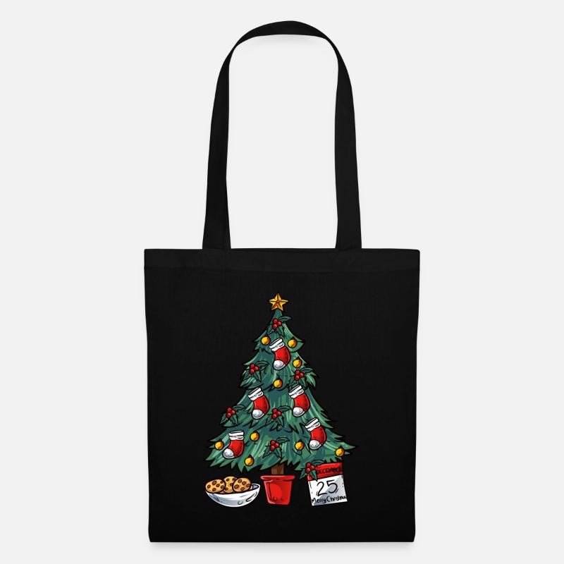 Weihnachtsbaum - Stoffbeutel - Schwarz