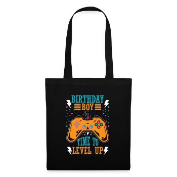 Birthday Boy Il est temps de monter de niveau En ce qui concerne l’anniversaire du jeu vidéo - Sac en tissu - noir - Devant