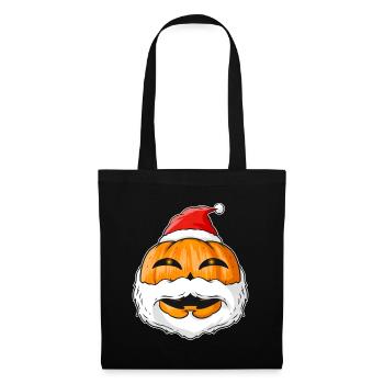 Pumpkin With Santa Beard And Hat Christmas - Tote Bag - black - Front