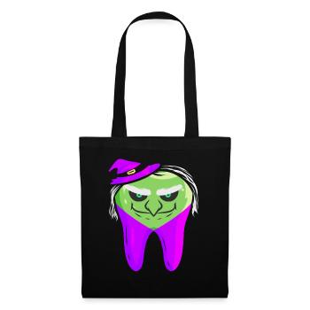 Evil Green Witch Tooth For Dentist On Halloween - Tote Bag - black - Front