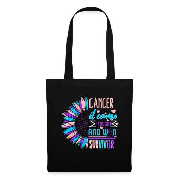 Thyroid Cancer Awareness Shirt, Survivor Cancer - Tote Bag - black - Front