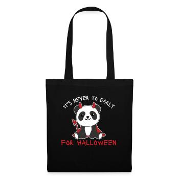 Panda il n’est jamais trop tôt pour le diable d’Halloween - Sac en tissu - noir - Devant