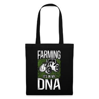 Farming Farmer Tracteur Vintage - Sac en tissu - noir - Devant