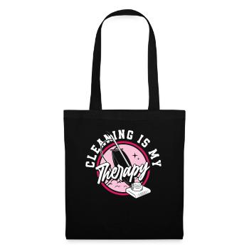 Thérapie de femme de ménage - Sac en tissu - noir - Devant