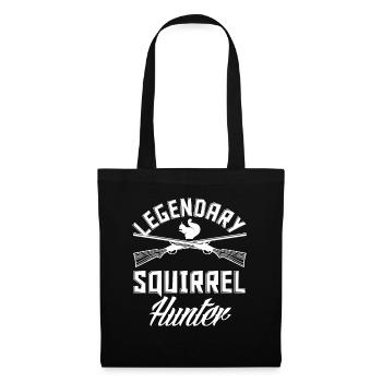 Cadeau de chasse chasseur d’écureuils - Sac en tissu - noir - Devant