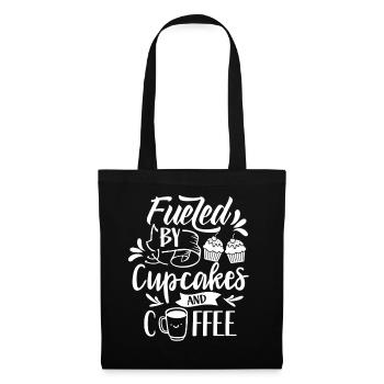 Powered By Cupcakes And Coffee Cupcake Food - Tote Bag - black - Front