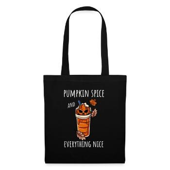 Coffee Drinker Pumpkin Autumn - Tote Bag - black - Front