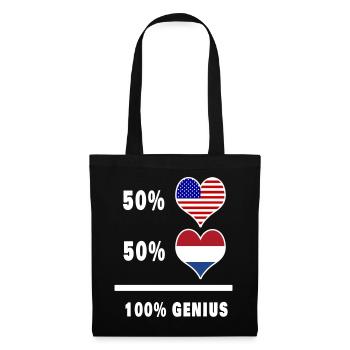 Conception ingénieuse du drapeau des États-Unis et des Pays-Bas - Sac en tissu - noir - Devant