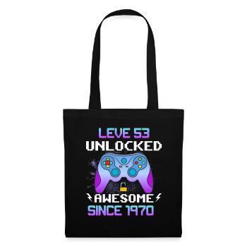 Level 53 Unlocked Awesome Since 1970 Funny Gamer - Tote Bag - black - Front