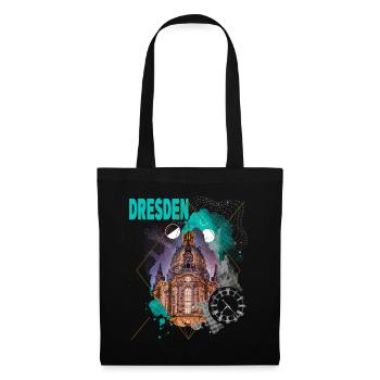 Dresden Germany City Skyline Vintage Retro - Tote Bag - black - Front