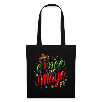 Saying Cinco de Mayo Fan Poncho Chili Pepper Maraka - Tote Bag - black - Front