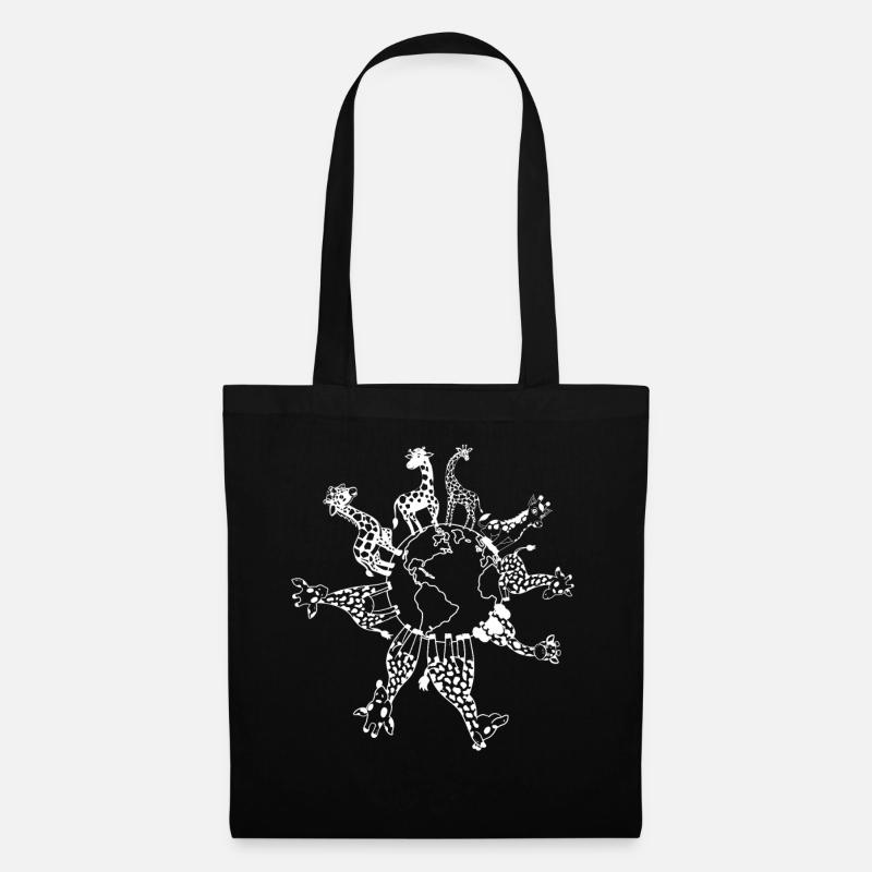 Giraffe Earth Day Giraffes Earth Giraffes - Stoffbeutel - Schwarz