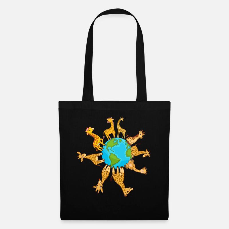Giraffe Earth Day Giraffes Earth Day Giraffes - Stoffbeutel - Schwarz