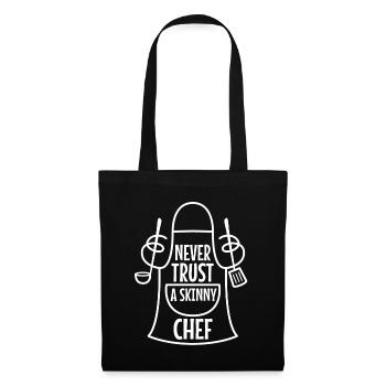 Ne faites jamais confiance à un chef maigre - Sac en tissu - noir - Devant