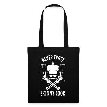Ne faites jamais confiance à un cuisinier maigre - Sac en tissu - noir - Devant