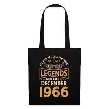 Anniversaire Les Légendes sont nées en décembre 1966 - Sac en tissu - noir - Devant