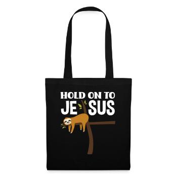 Jésus Paresseux - Sac en tissu - noir - Devant
