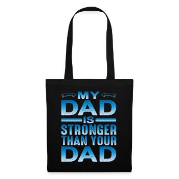 Mon père est plus fort que ton père - Sac en tissu - noir - Devant