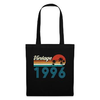 Vintage 1996 Vintage Anniversaire Rétro Vintage - Sac en tissu - noir - Devant