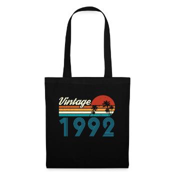 Vintage 1992 Vintage Anniversaire Rétro Vintage - Sac en tissu - noir - Devant