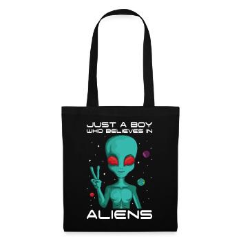 Boy Who Believes in Aliens Planet Universe Alien - Tote Bag - black - Front