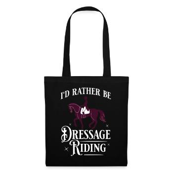 Dressur Reiten Pferd Training Dressurreiten - Stoffbeutel - Schwarz - Vorne