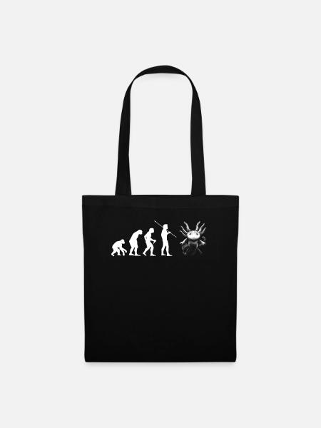 Axolotl Evolution Kawaii Axolotl Axolotl Evolution - Stoffbeutel - Schwarz
