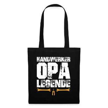 Handwerker Opa Legende - Stoffbeutel - Schwarz - Vorne