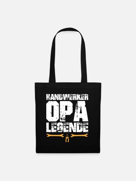 Handwerker Opa Legende - Stoffbeutel - Schwarz